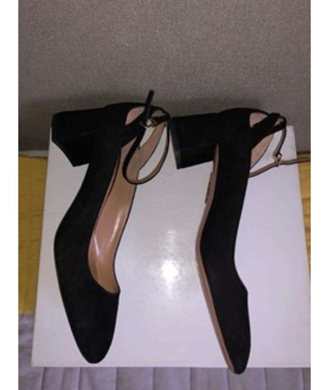 AQUAZZURA Черные замшевые туфли, фото 2