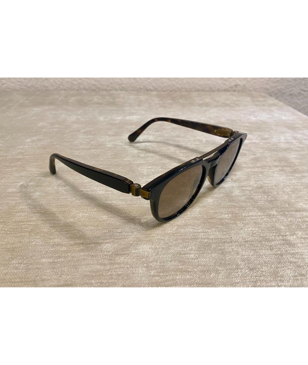 BRIONI Коричневые металлические солнцезащитные очки, фото 5