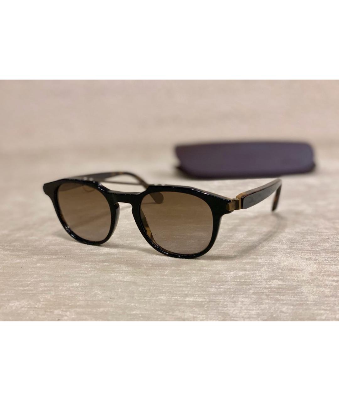 BRIONI Коричневые металлические солнцезащитные очки, фото 6