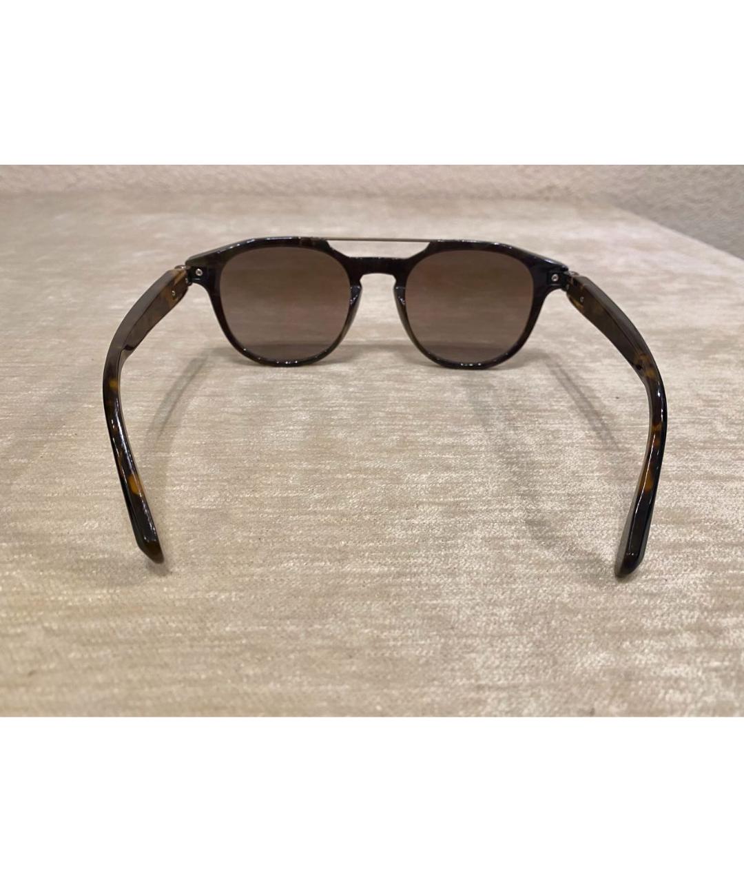 BRIONI Коричневые металлические солнцезащитные очки, фото 4