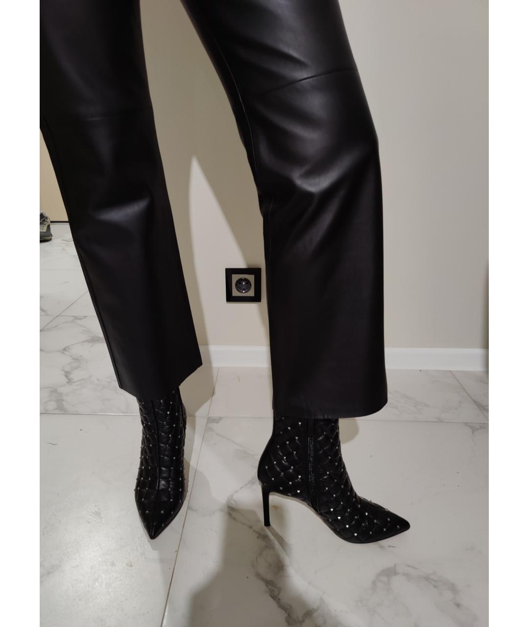 VALENTINO Черные кожаные ботильоны, фото 8