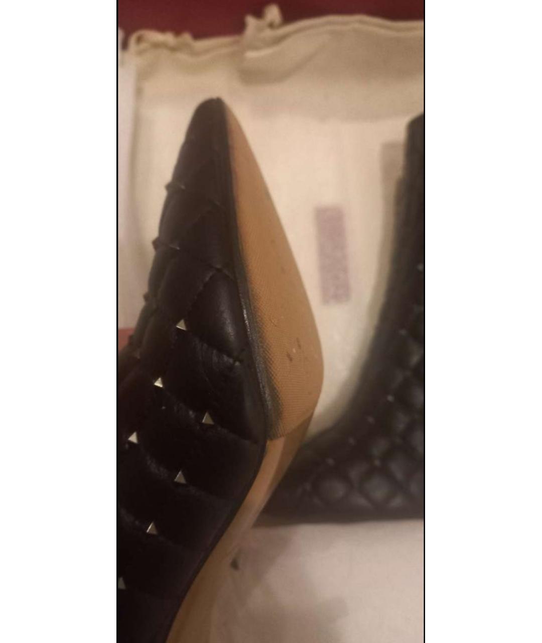 VALENTINO Черные кожаные ботильоны, фото 5