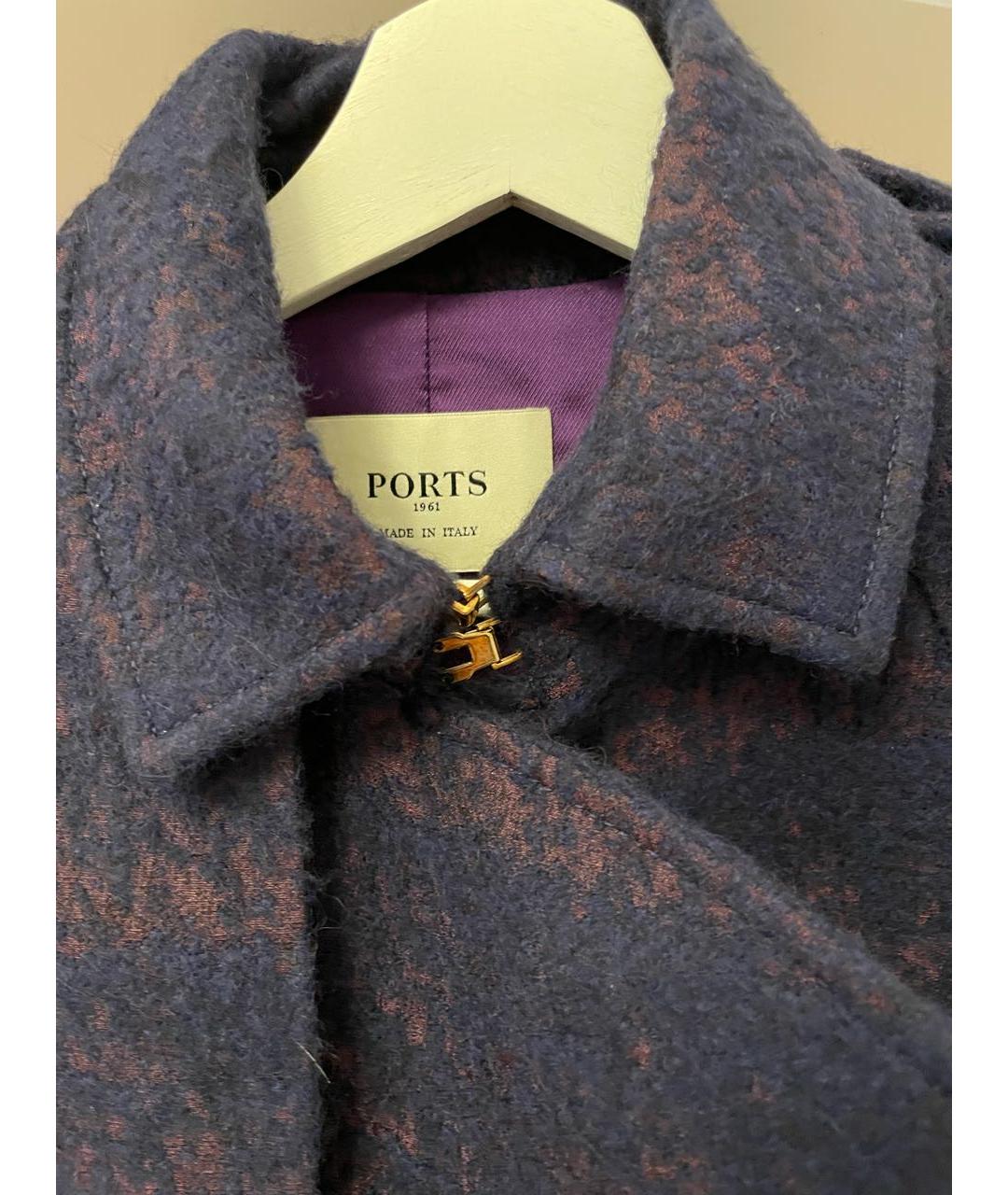 PORTS 1961 Фиолетовое шерстяное пальто, фото 4