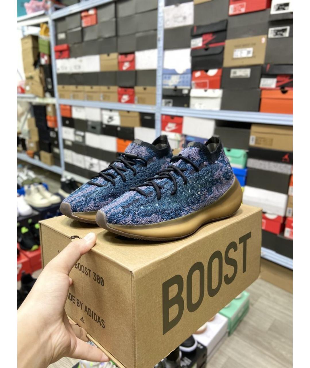 ADIDAS YEEZY Синие низкие кроссовки / кеды, фото 5
