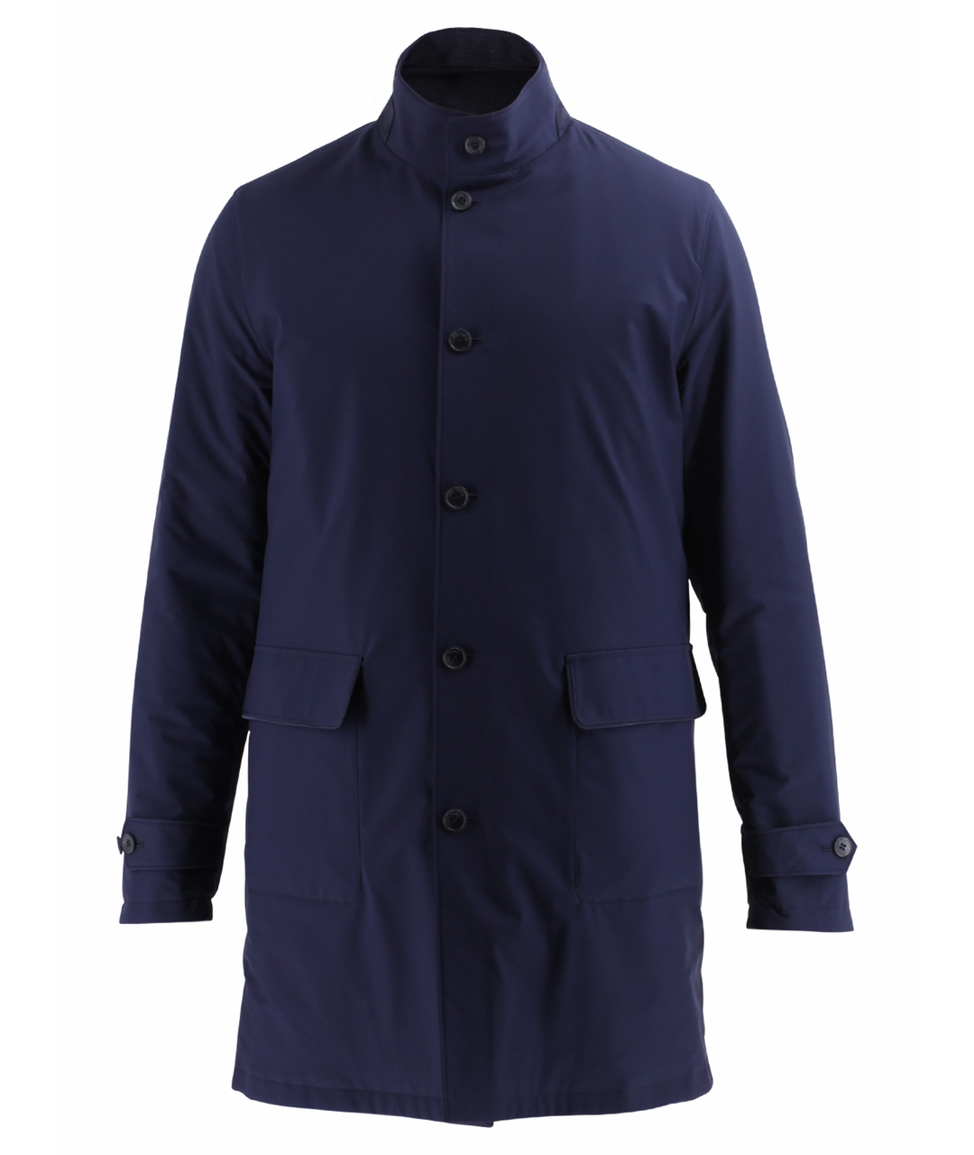 LORO PIANA Темно-синяя полиэстеровая куртка, фото 1