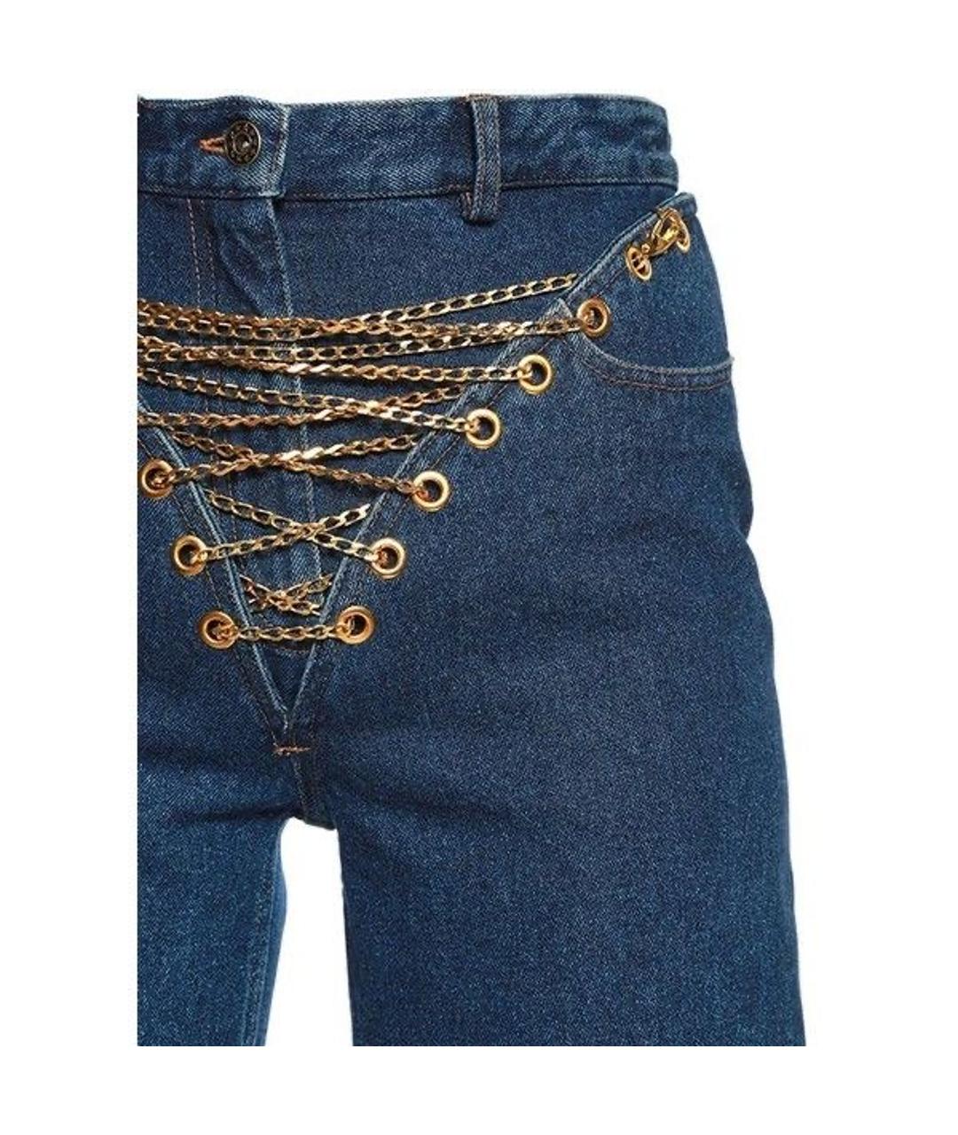 Y/PROJECT Синие хлопковые прямые джинсы, фото 7