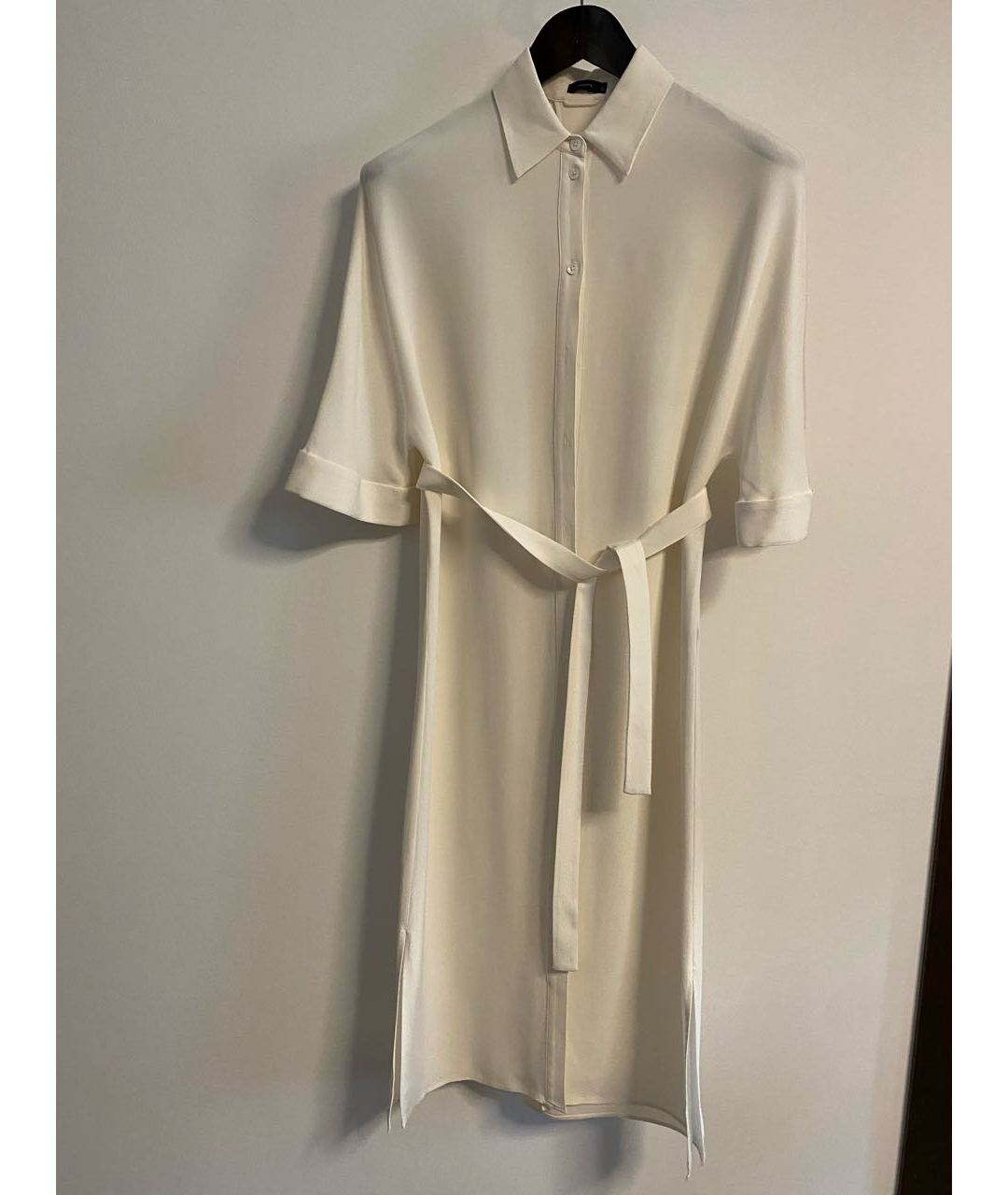 JOSEPH Белое шелковое повседневное платье, фото 4