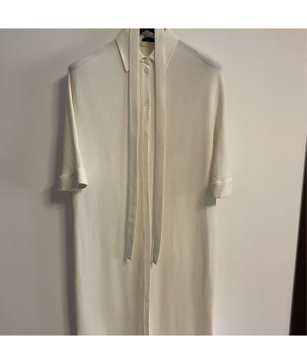 JOSEPH Белое шелковое повседневное платье, фото 3