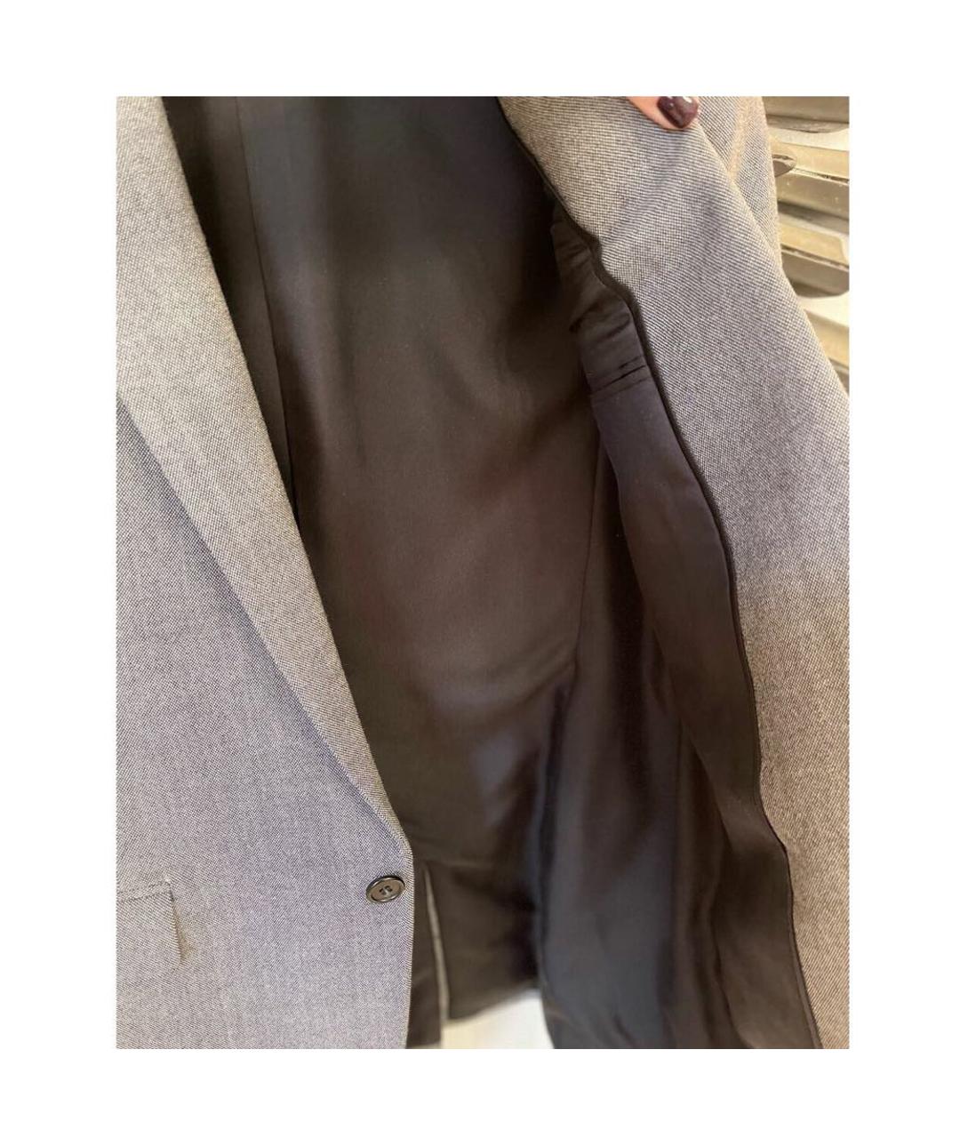 SAINT LAURENT Серый шерстяной жакет/пиджак, фото 5