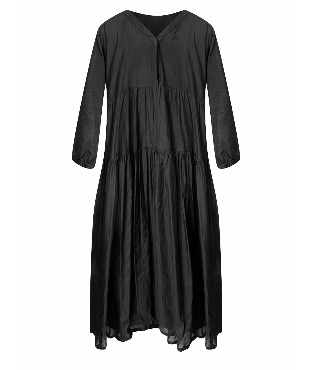 'S MAX MARA Черное шелковое платье, фото 1