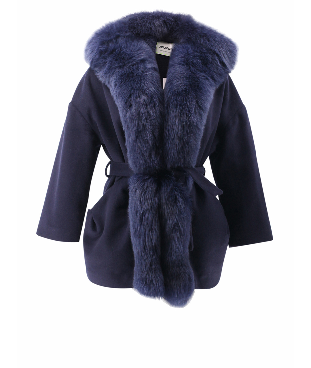 AVAADORE Темно-синее кашемировое пальто, фото 1