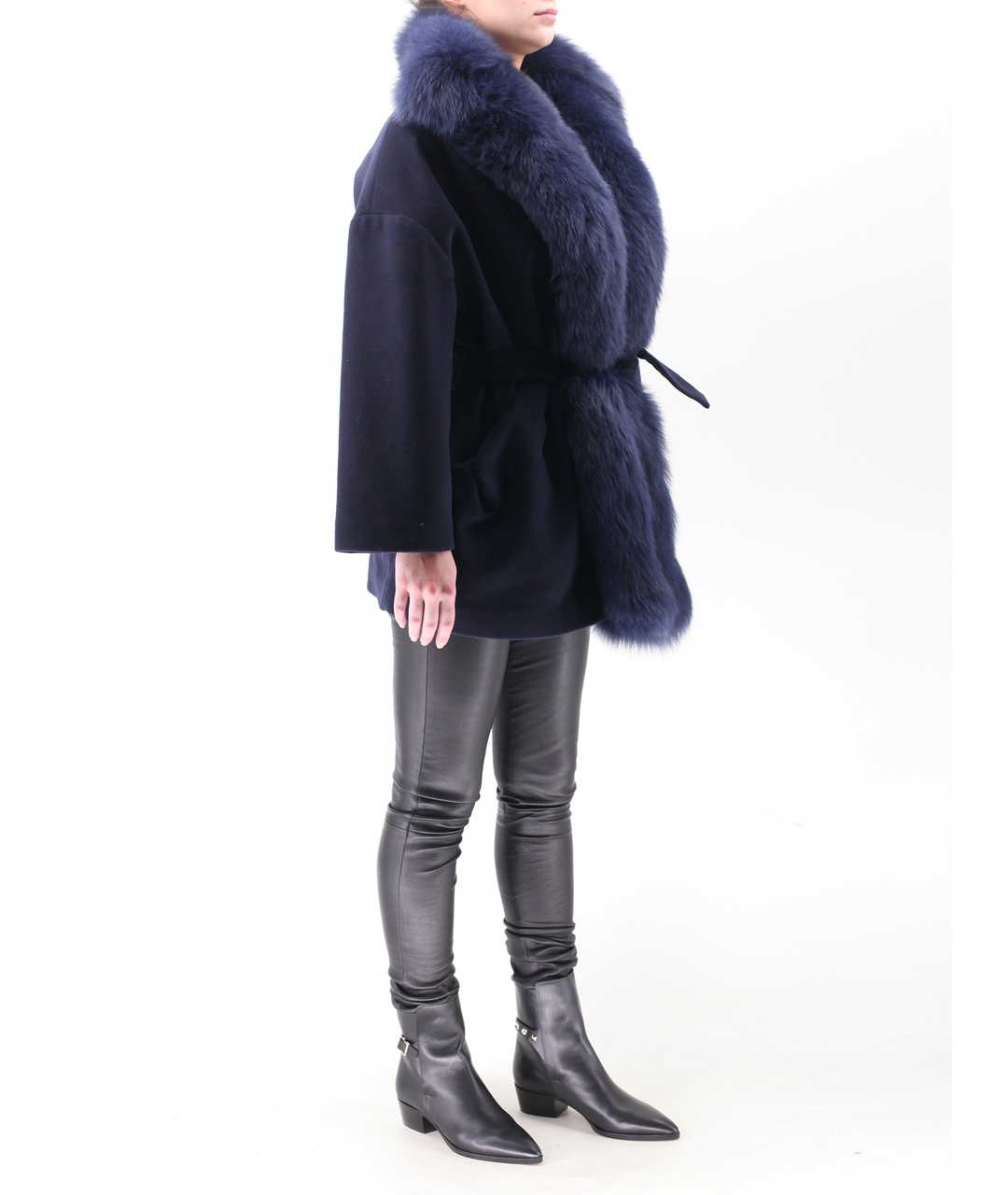 AVAADORE Темно-синее кашемировое пальто, фото 2