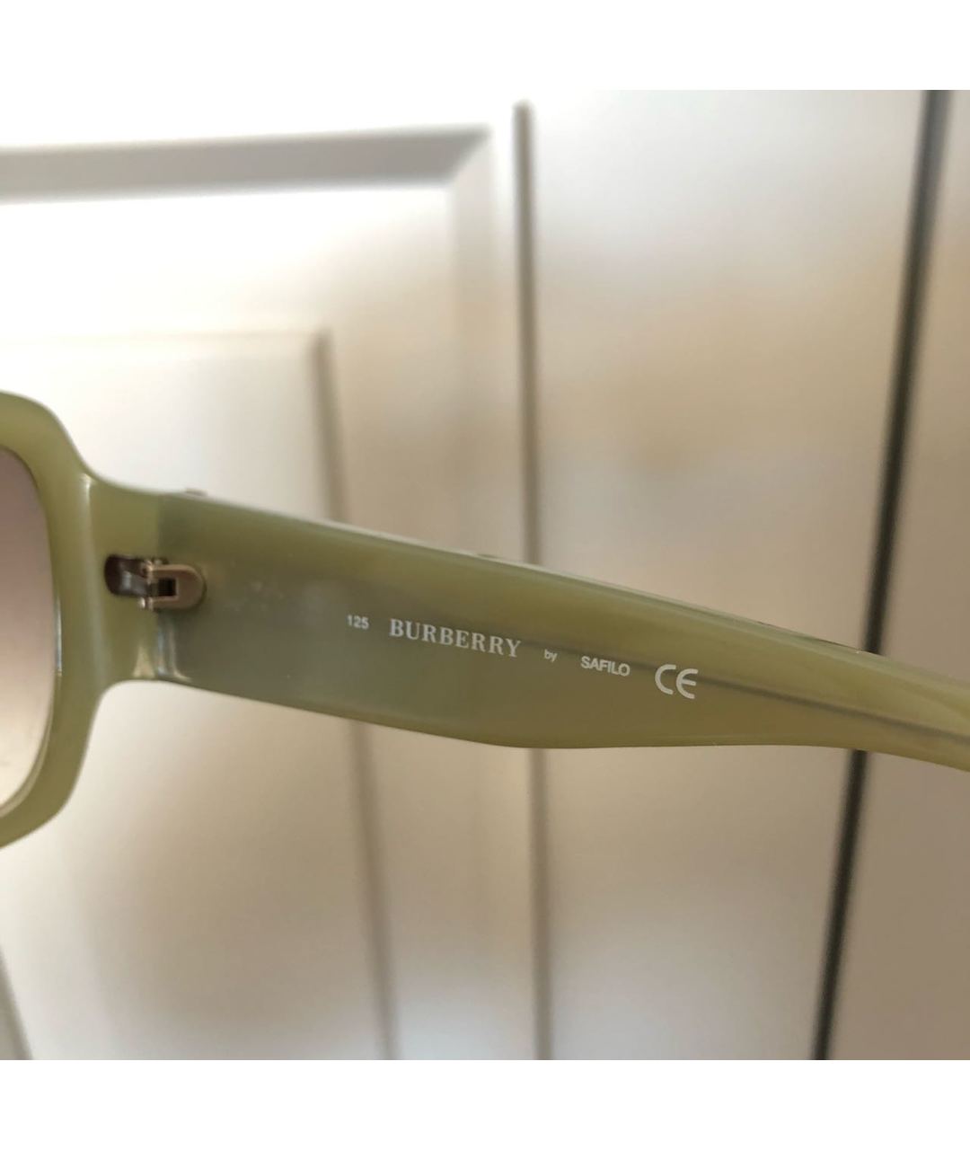 BURBERRY Хаки пластиковые солнцезащитные очки, фото 4