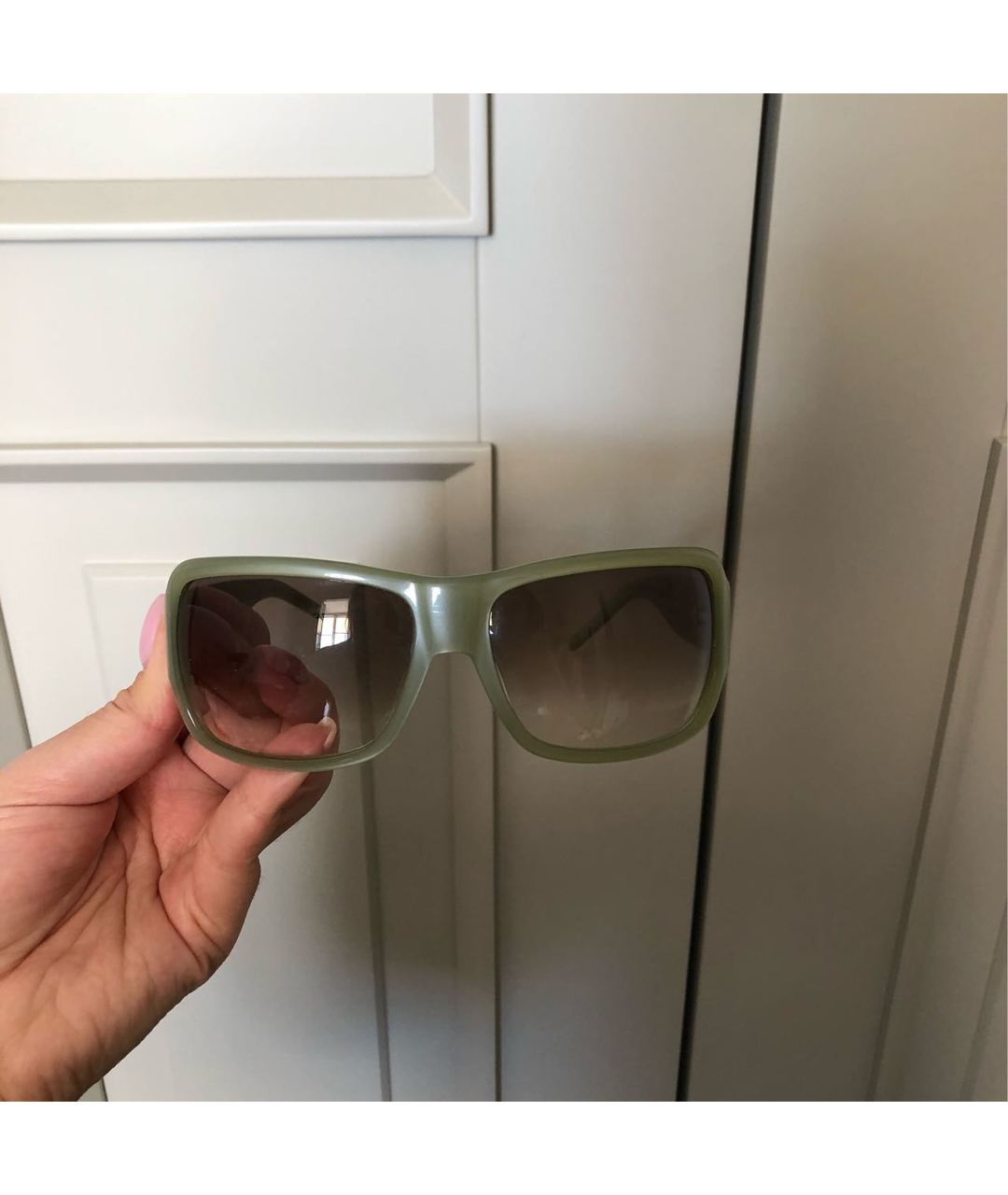BURBERRY Хаки пластиковые солнцезащитные очки, фото 6
