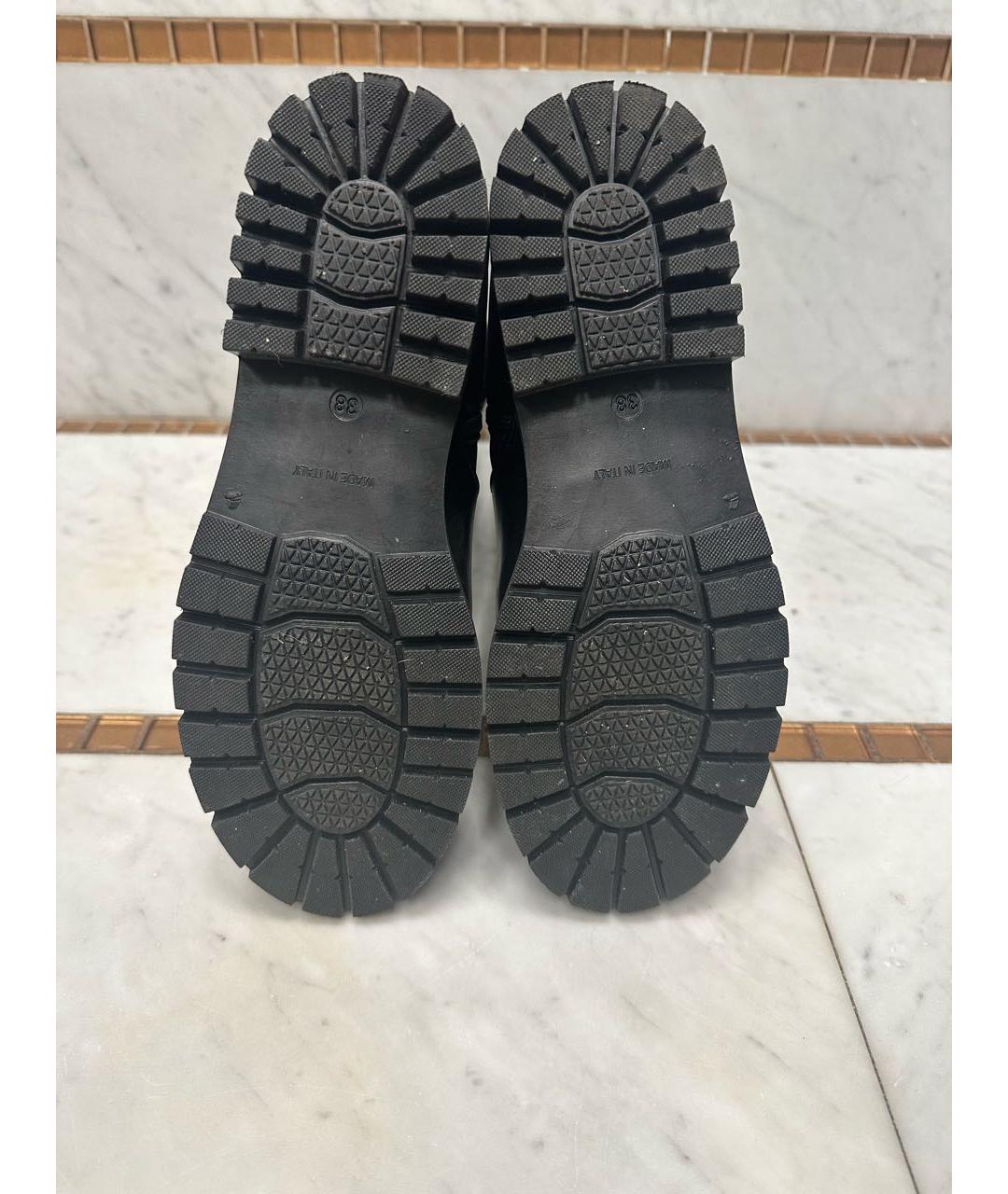 VERSACE Черные кожаные сапоги, фото 4