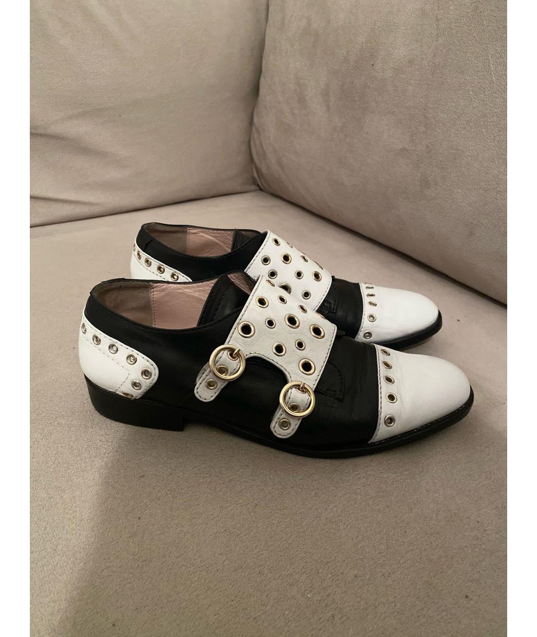 BOUTIQUE MOSCHINO Черные кожаные ботинки, фото 2