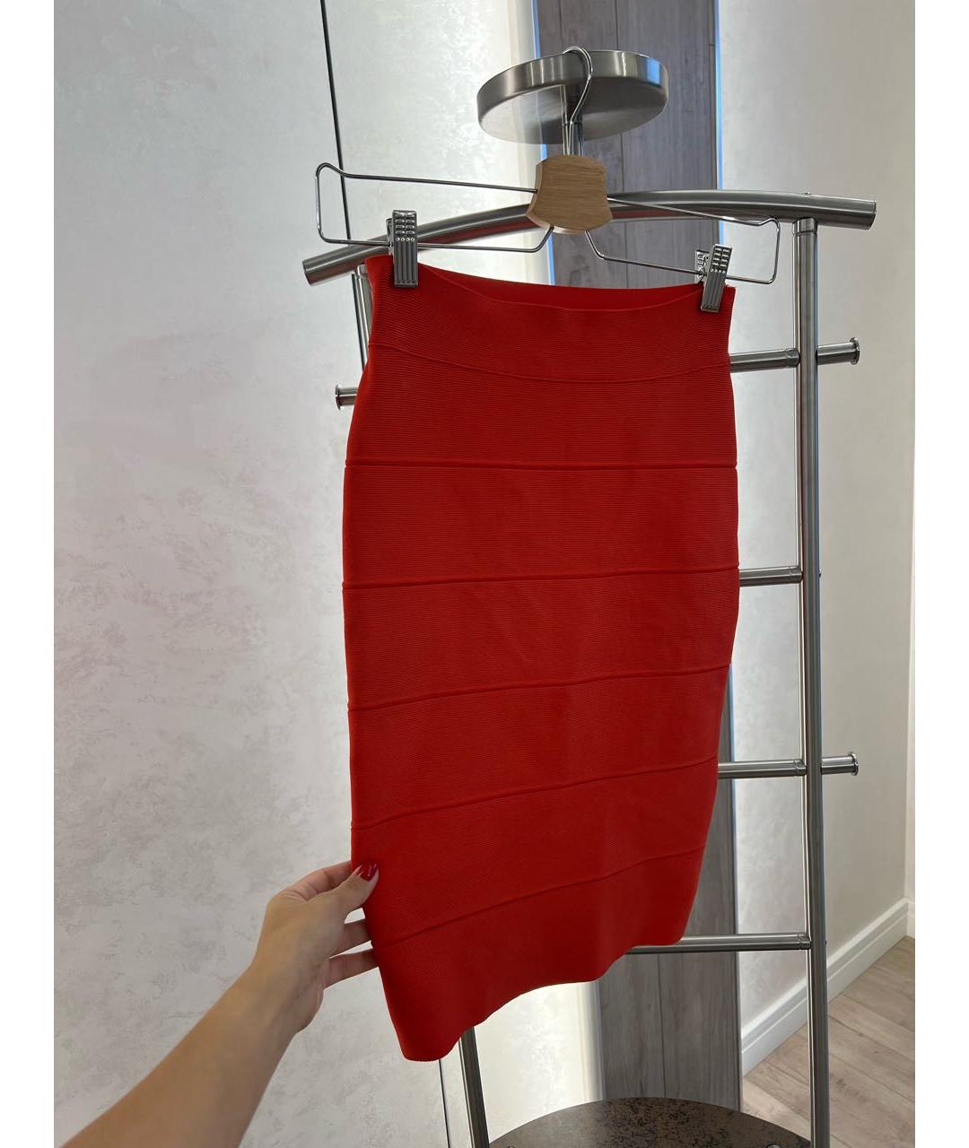 BCBG MAXAZRIA Красная юбка мини, фото 4