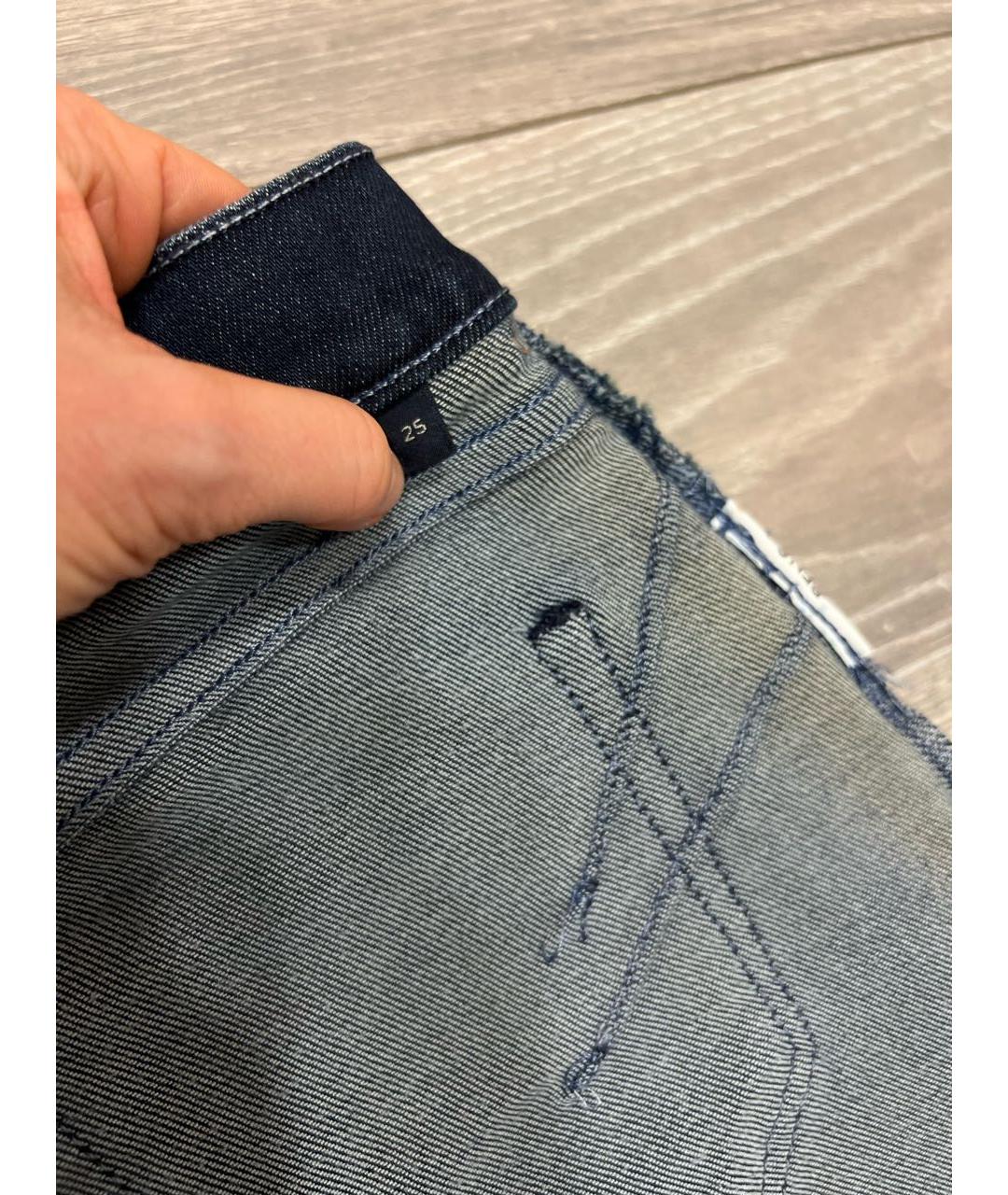 ARMANI JEANS Темно-синие хлопковые джинсы слим, фото 5