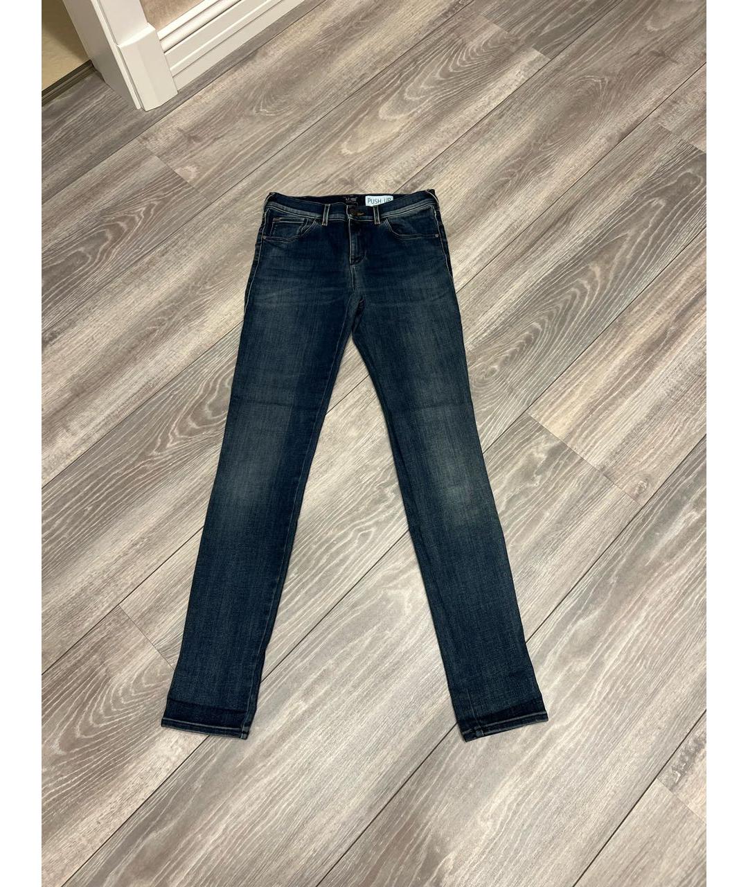 ARMANI JEANS Темно-синие хлопковые джинсы слим, фото 7
