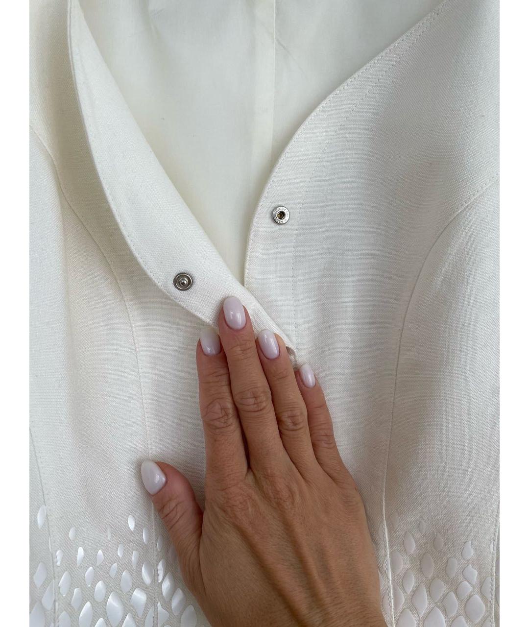 THIERRY MUGLER VINTAGE Белый льняной жакет/пиджак, фото 3