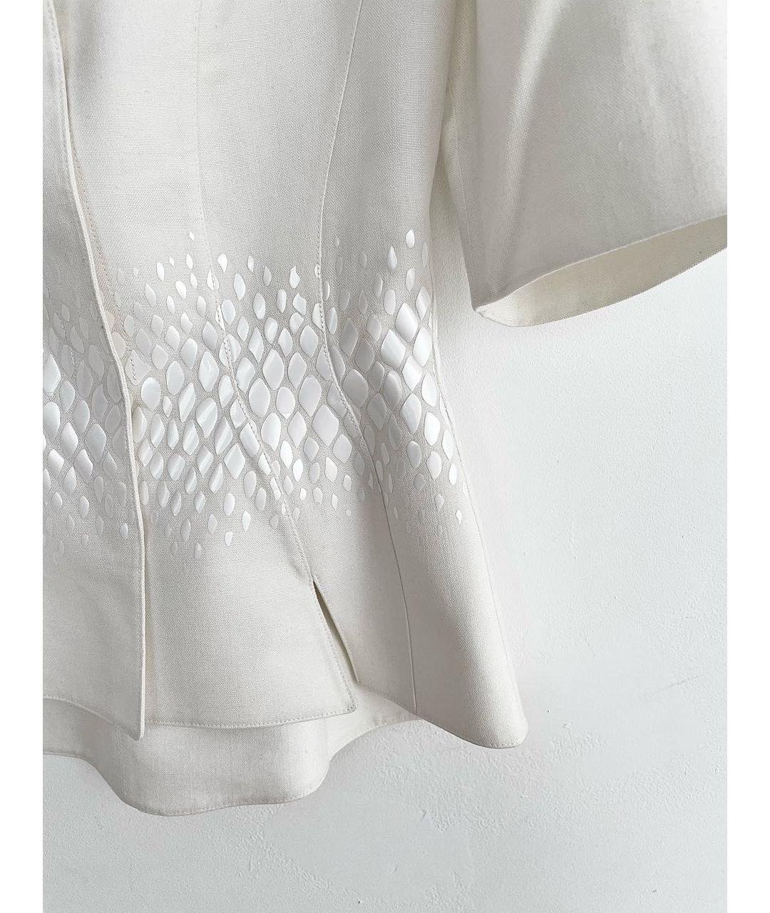 THIERRY MUGLER VINTAGE Белый льняной жакет/пиджак, фото 2