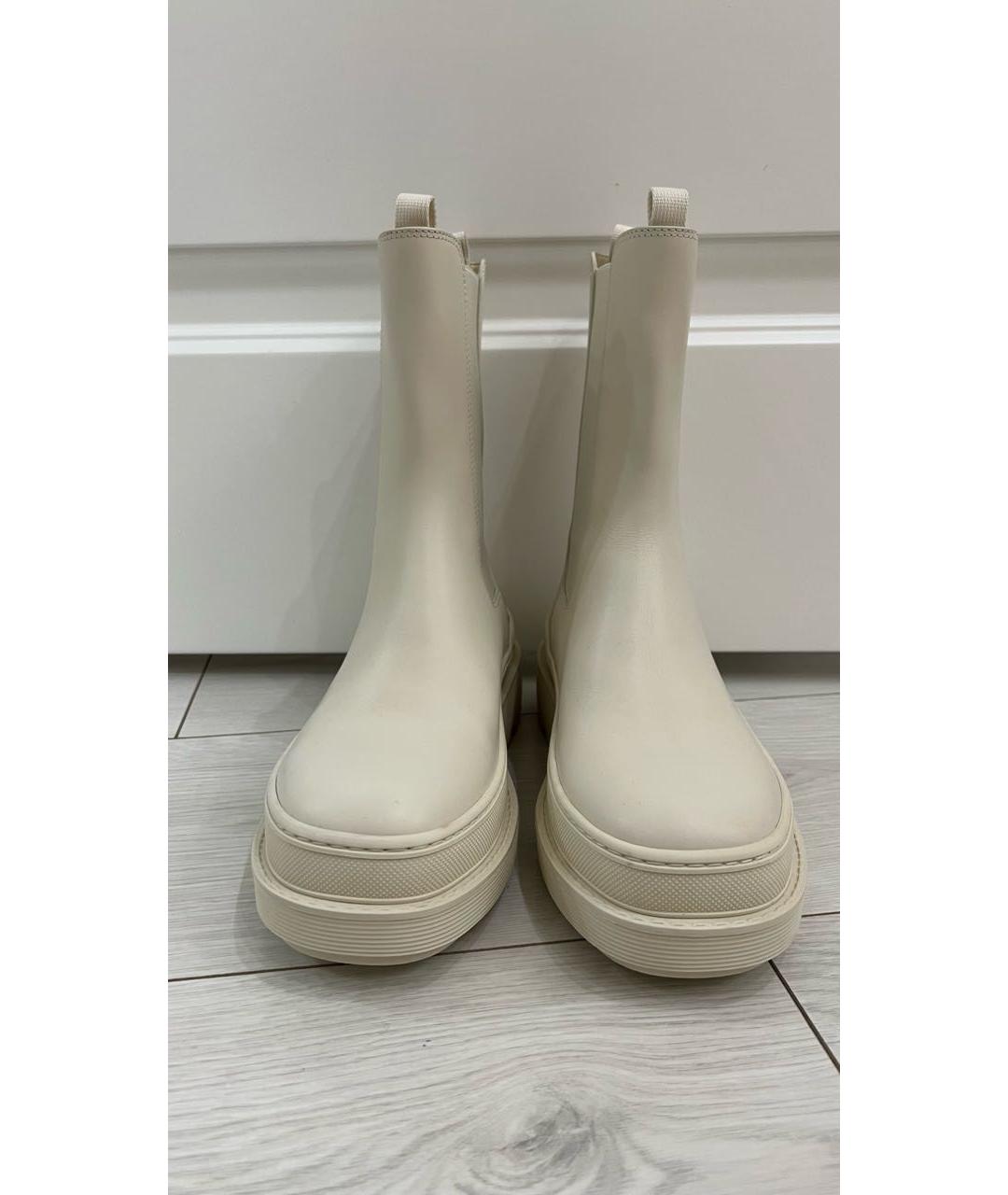 CHRISTIAN DIOR Бежевые кожаные ботинки, фото 2