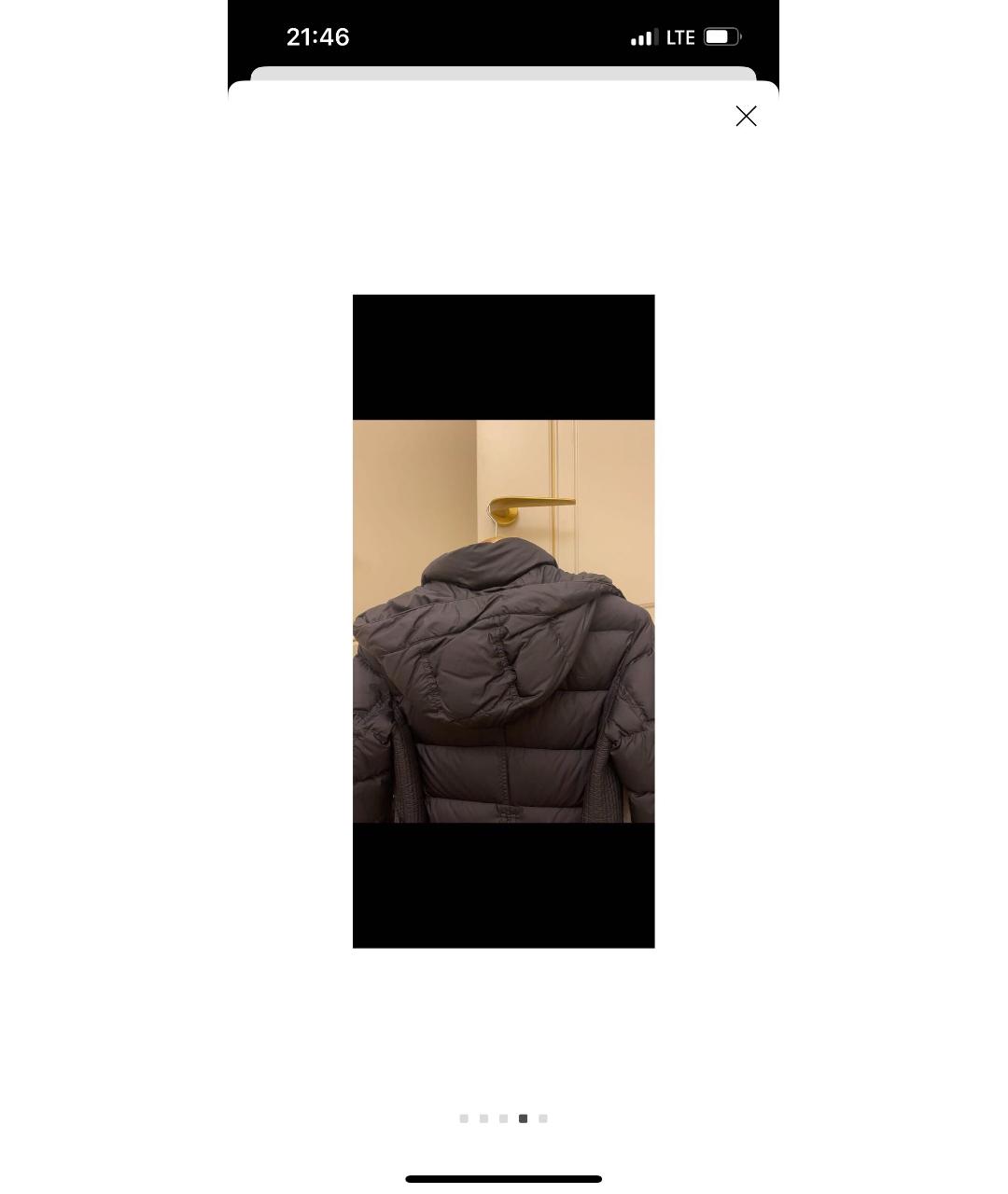 BURBERRY Темно-синий хлопковый пуховик, фото 4