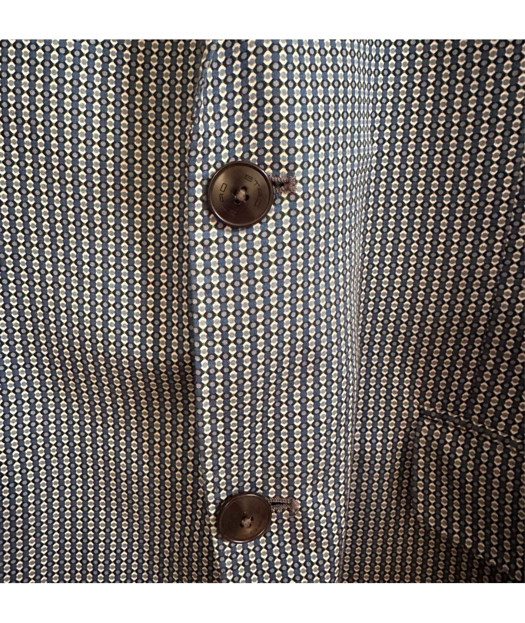 ETRO Синий хлопковый пиджак, фото 4