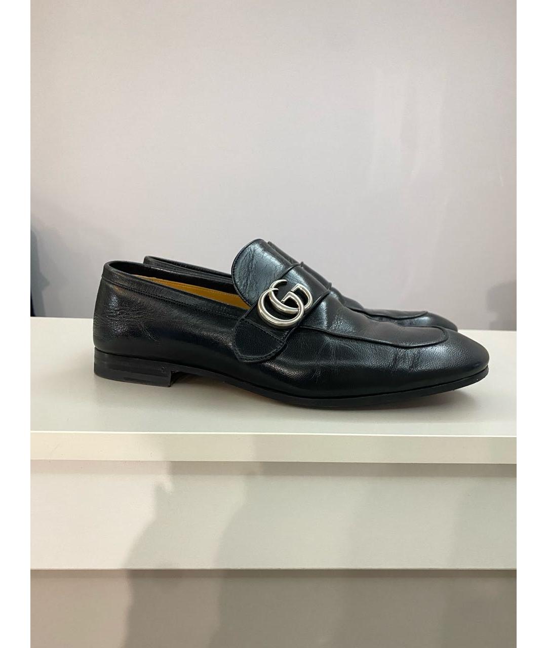 GUCCI Черные кожаные лоферы, фото 5
