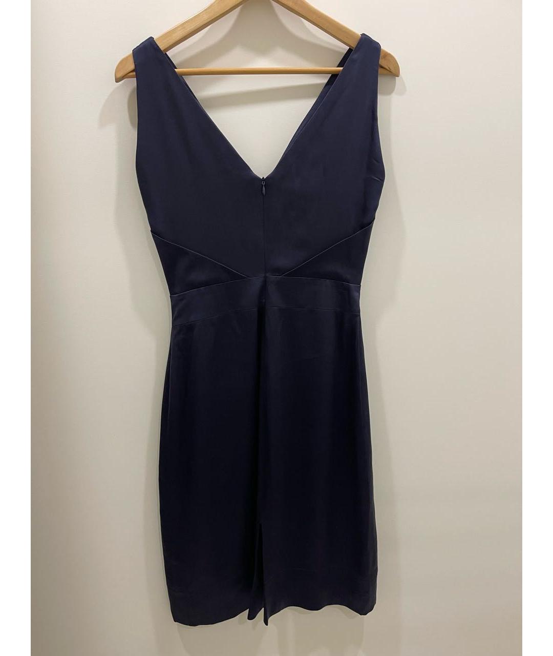 HUGO BOSS Темно-синее шелковое вечернее платье, фото 2