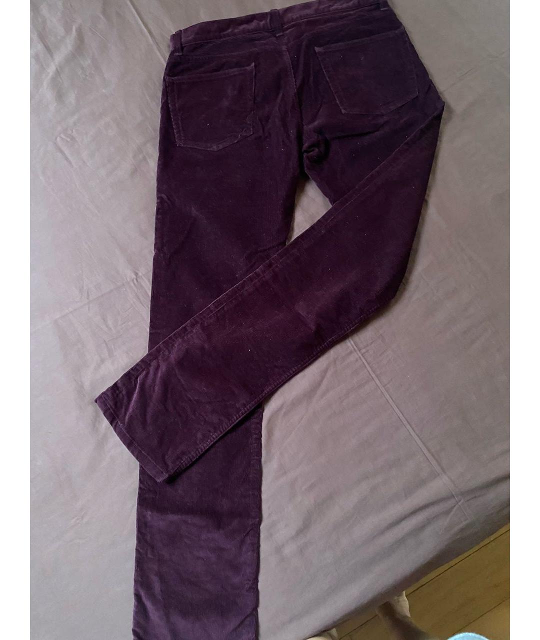 RALPH LAUREN Бордовые хлопковые классические брюки, фото 3