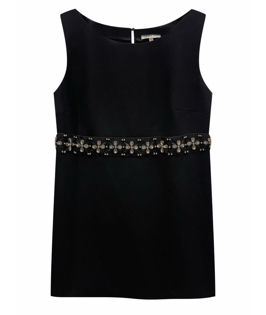 PAULE KA Черное шелковое коктейльное платье, фото 1