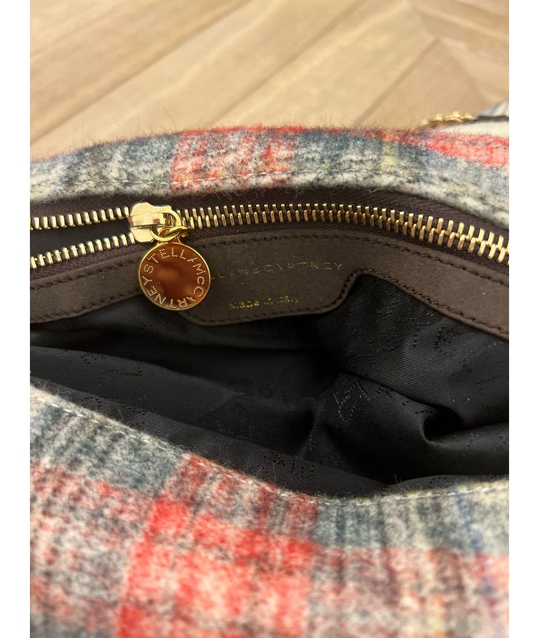 STELLA MCCARTNEY Бежевая шерстяная сумка с короткими ручками, фото 4