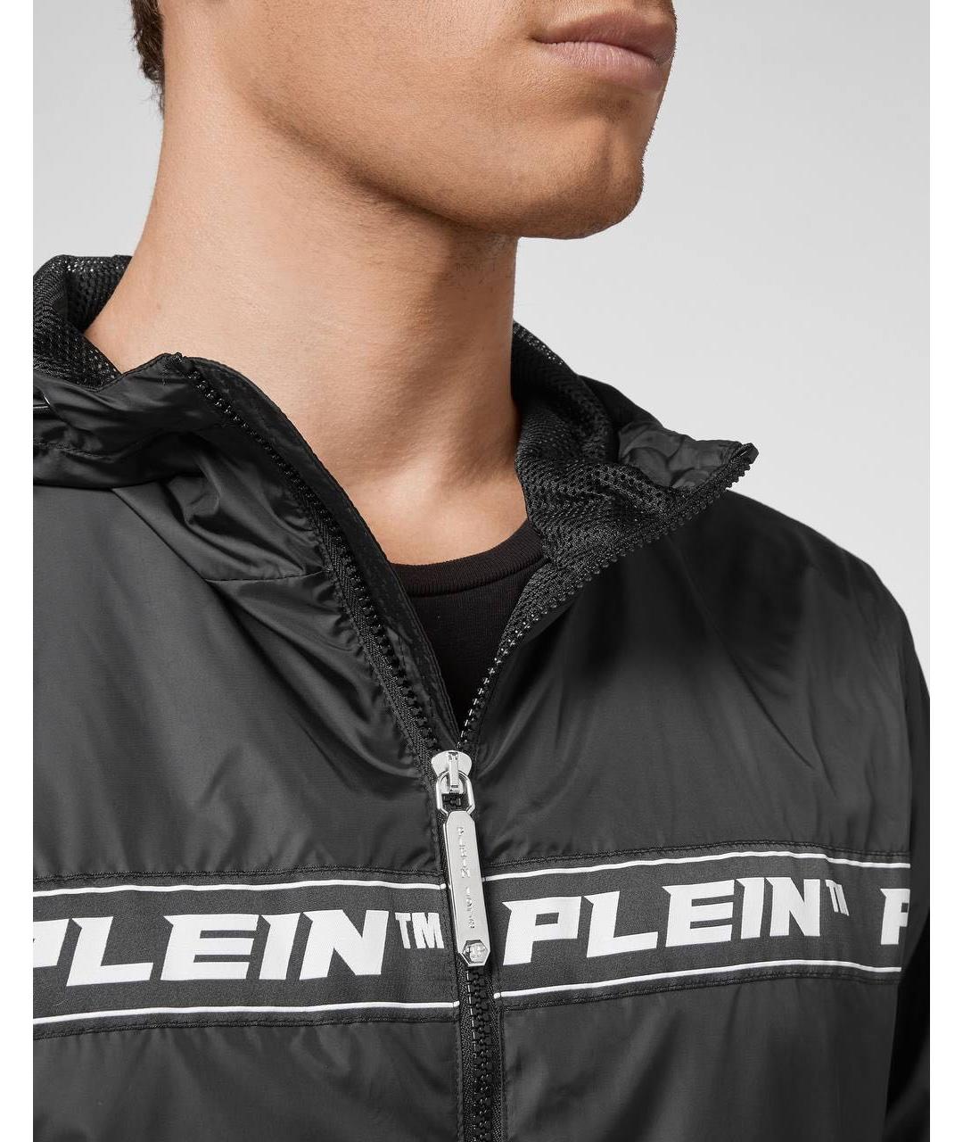 PHILIPP PLEIN Черная полиэстеровая спортивная куртка, фото 5