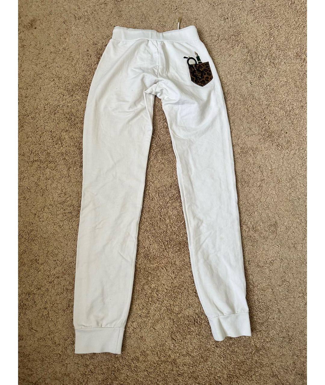 DSQUARED2 Белые хлопковые спортивные брюки и шорты, фото 2