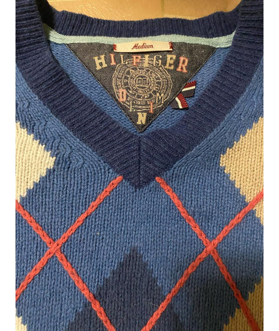 HILFIGER COLLECTION Синий хлопковый джемпер / свитер, фото 3