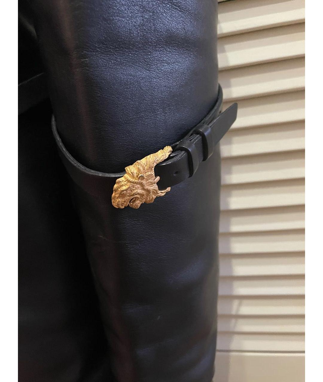 VALENTINO Черные кожаные ботфорты, фото 4