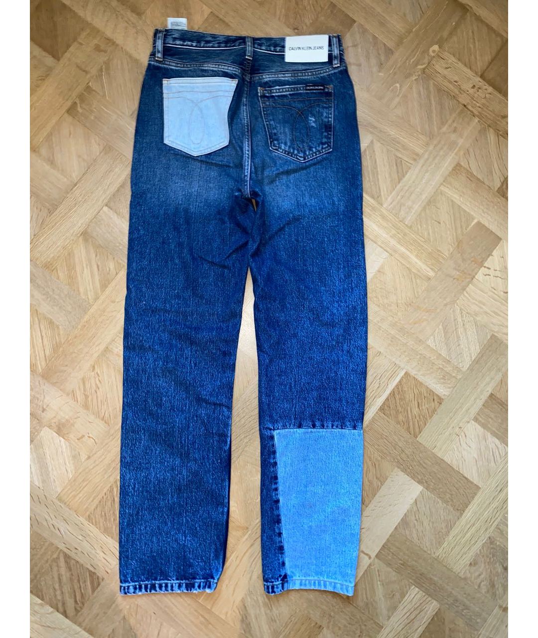 CALVIN KLEIN Синие прямые джинсы, фото 2