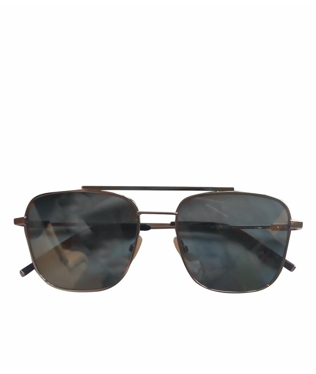 FENDI Серебряные металлические солнцезащитные очки, фото 1