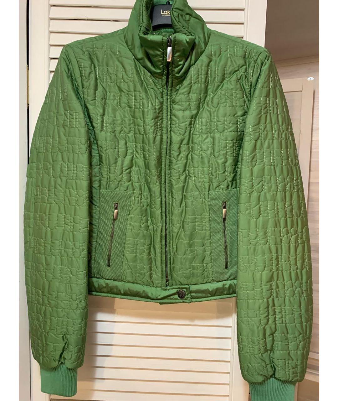 CERRUTI 1881 Зеленая полиэстеровая куртка, фото 4