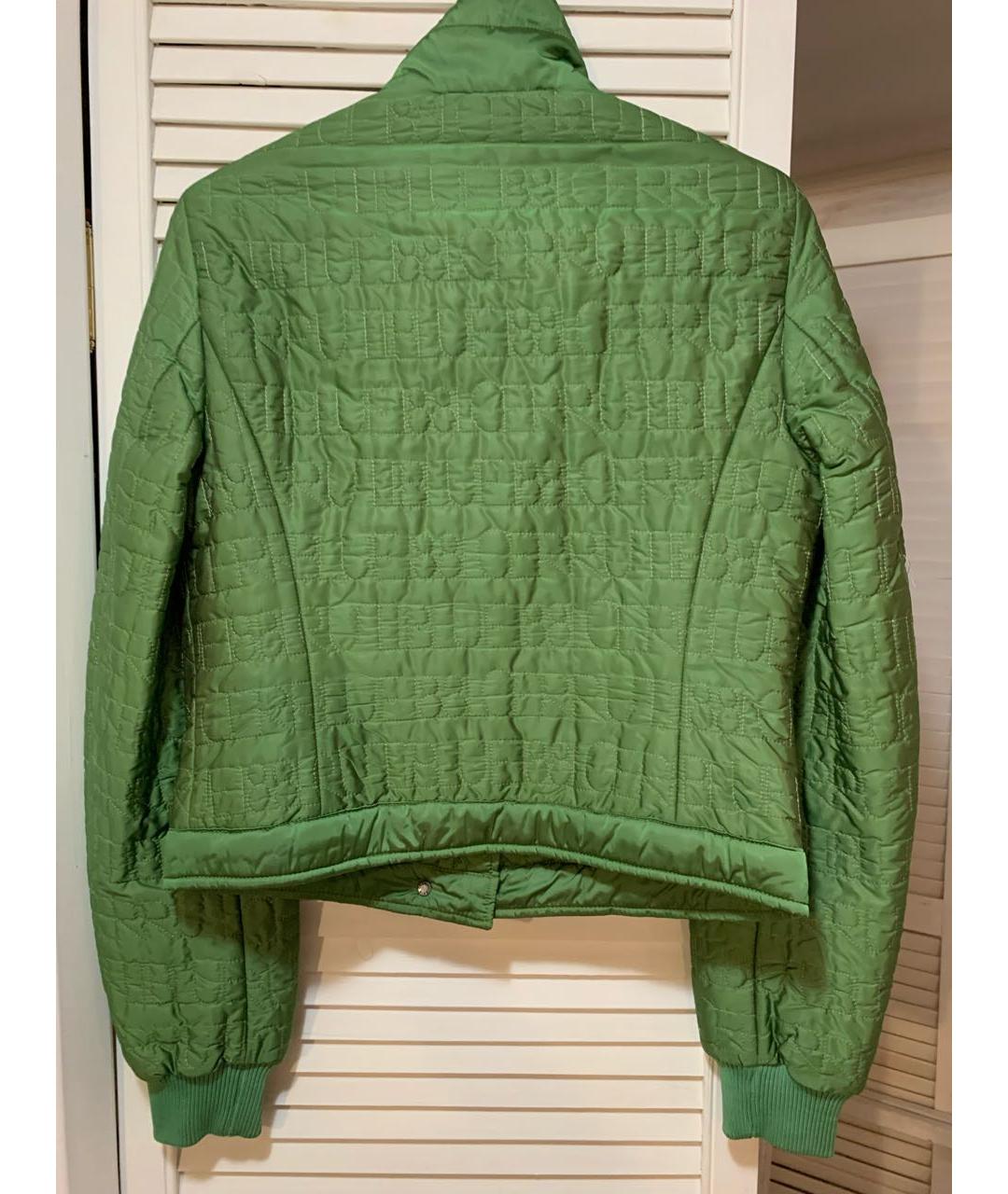 CERRUTI 1881 Зеленая полиэстеровая куртка, фото 2