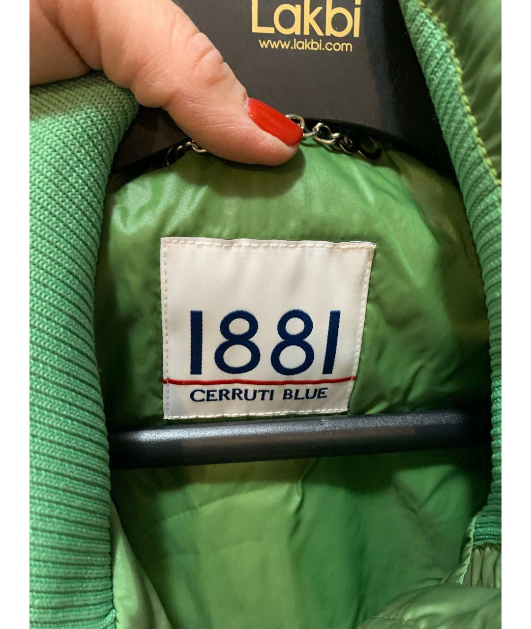 CERRUTI 1881 Зеленая полиэстеровая куртка, фото 3