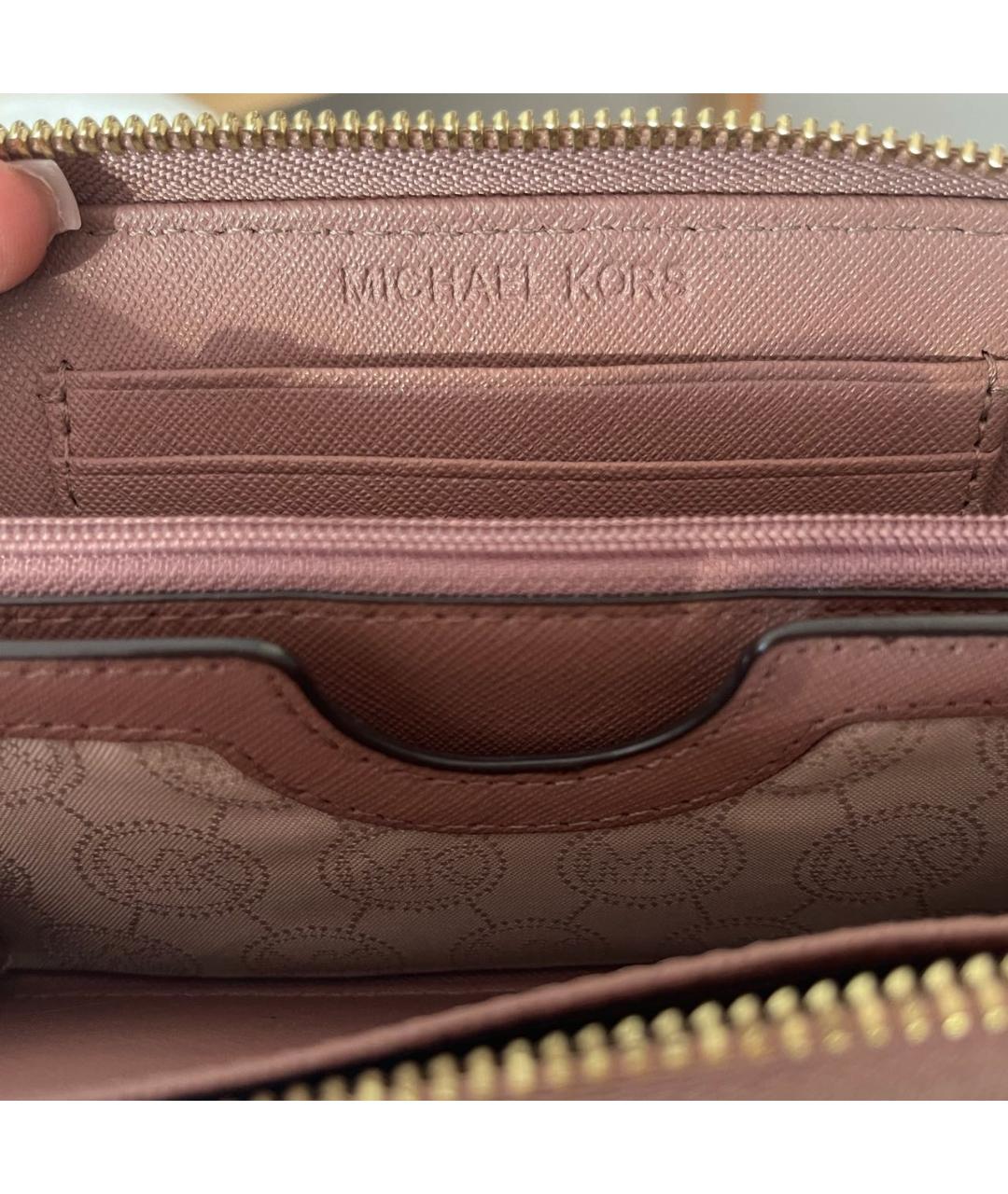 MICHAEL MICHAEL KORS Розовый кошелек из искусственной кожи, фото 4