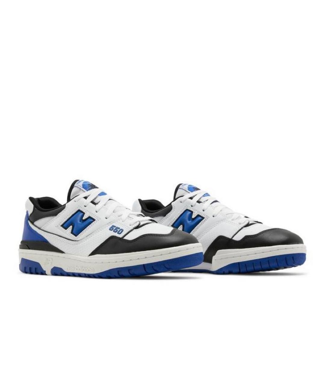 NEW BALANCE Темно-синие кожаные низкие кроссовки / кеды, фото 4