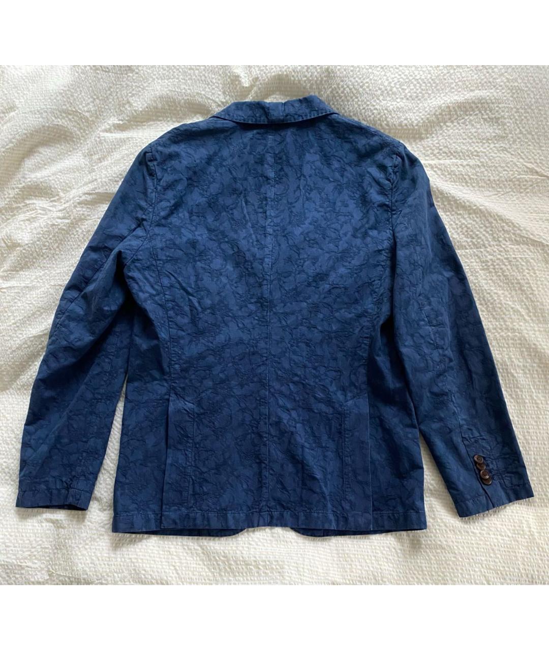 SEVENTY Синий хлопковый пиджак, фото 2