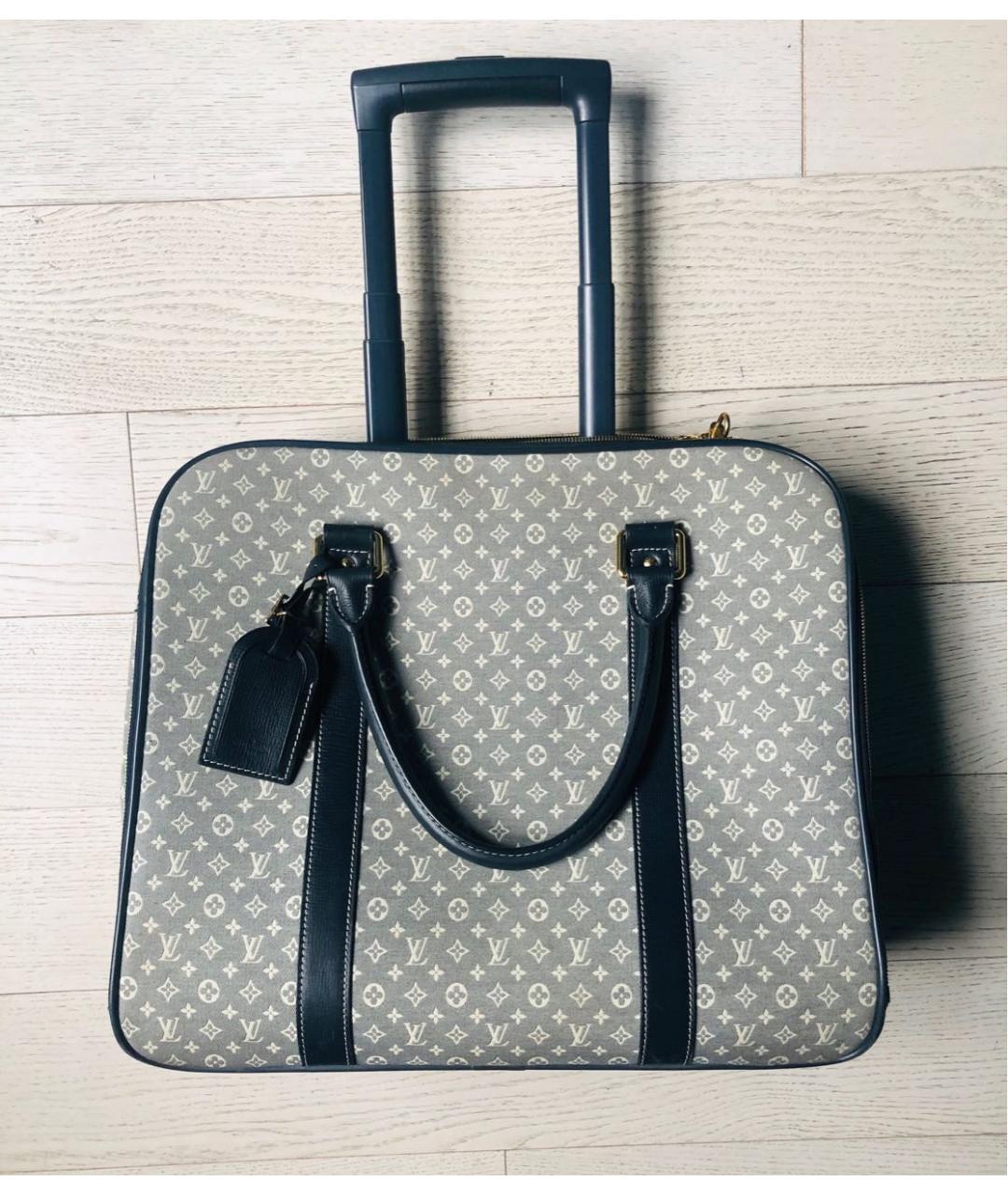 LOUIS VUITTON PRE-OWNED Голубая деним дорожная/спортивная сумка, фото 5