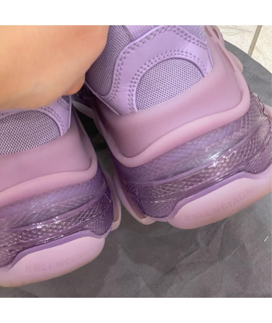 BALENCIAGA Фиолетовые текстильные кроссовки, фото 6