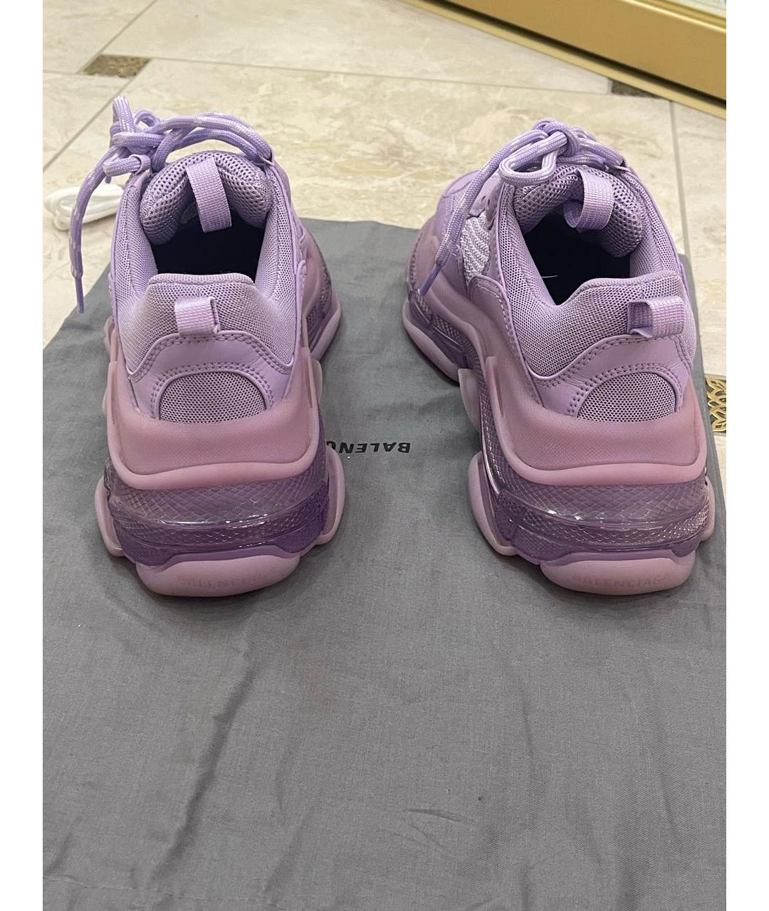 BALENCIAGA Фиолетовые текстильные кроссовки, фото 4