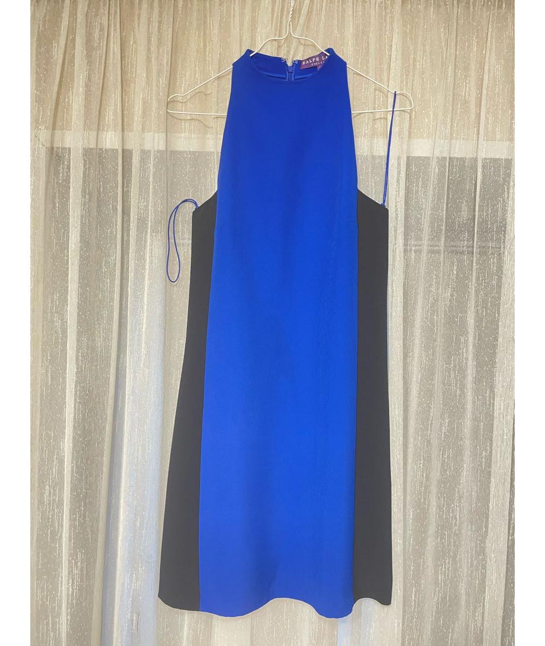 RALPH LAUREN COLLECTION Синее вискозное платье, фото 5