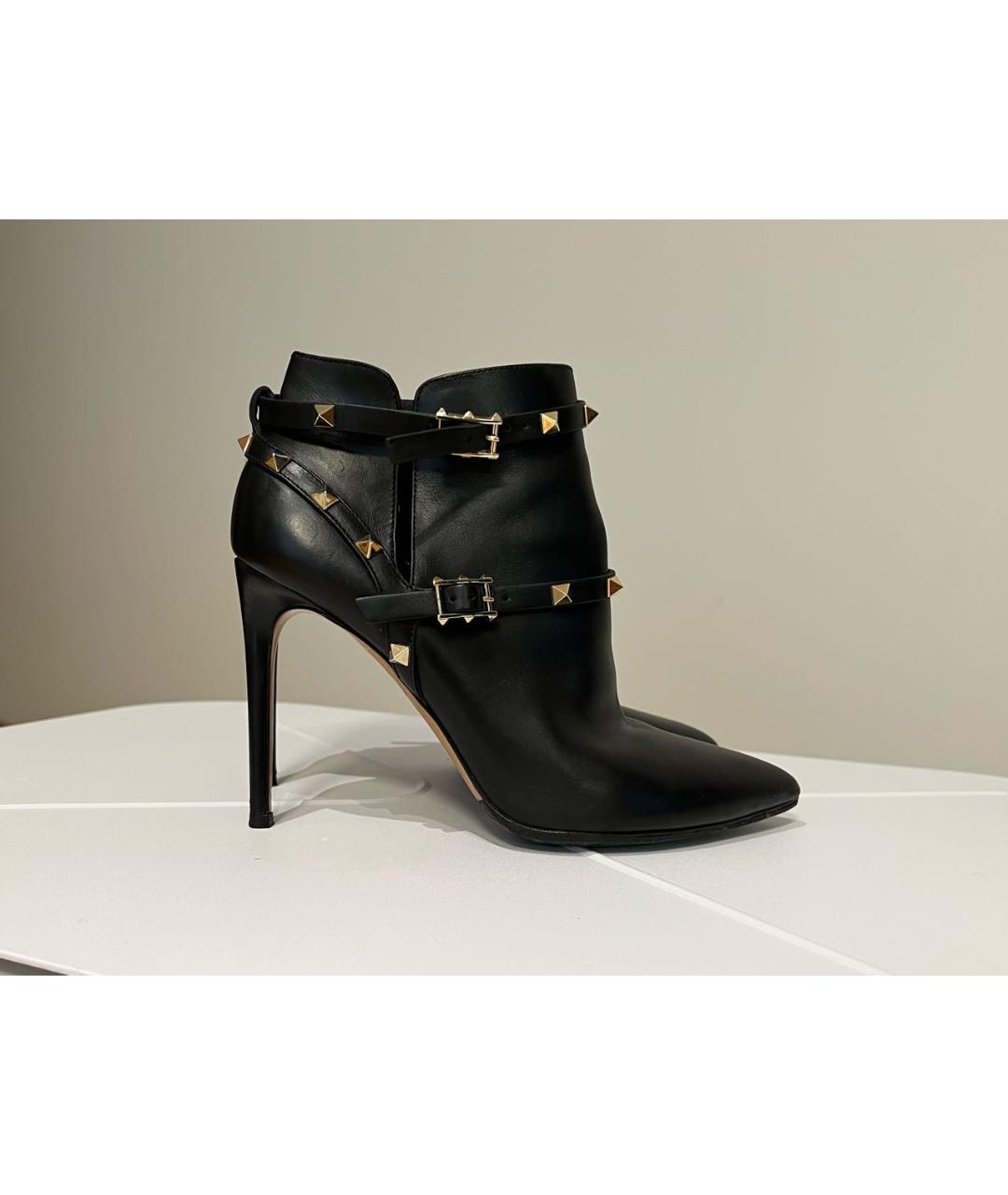 VALENTINO Черные кожаные ботильоны, фото 8